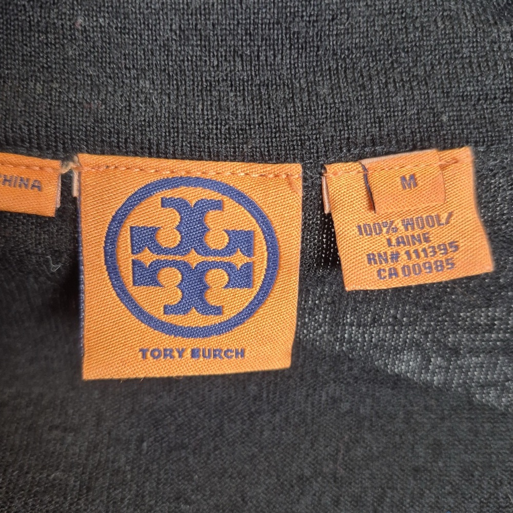 Tory Burch Navy Cardigan with Gold Buttons - Picture 4 of 5